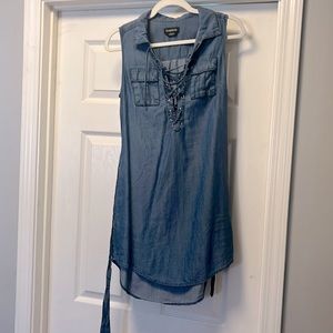 XS, Bebe, chambray dress.